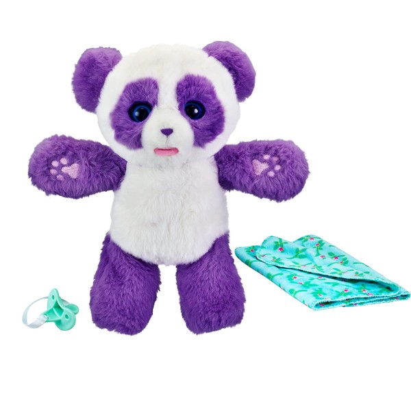 Little Live Pets - Cozy Dozys: Petals The Panda | Interactive Plush Toy Panda. 25+ Sounds and Reactions. Magical Eye Movement. Blanket, Pacifier for Kids Ages 4+
