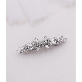 Crystal Rhinestone Barrette, Bridal Comb Crystal, Wedding Crystal Hair Clip, Hair Barette, Wedding Accessory (Rose Gold)