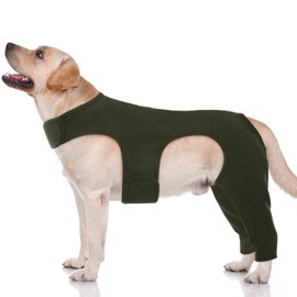 ROZKITCH Dog Surgery Recovery Sleeve Rear Legs, Pet Sleeve to Prevent Licking Wound Elbow Brace Protector, Dog Recovery Suit Cone Collar Alternative for Sprain ACL CCL Arthritis Joint Care Green L