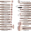 Brochas de Maquillaje Profesional 20 Piezas Set de Brochas Maquillaje