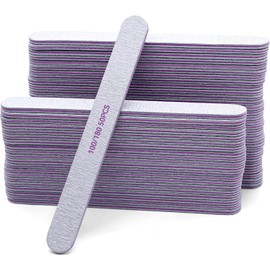 APOMOONS 50 Stück Nagelfeile 100/180 Profi Nagelfeilen für Gelnägel Feilen Nägel Doppelseitige Nail Files Maniküre Nagelkunst Form Gerade Grit Einweg für Nagelstudio Zuhause
