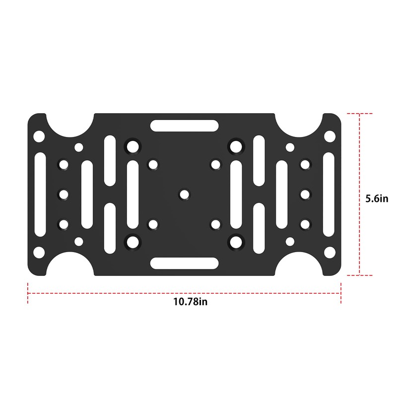 KOPKIO Universal Mailbox Mounting Bracket, Black Steel, Post Mount, 4mm