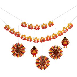 Thanksgiving Hanging Decorations Kit - Party Decor - 6 Pieces