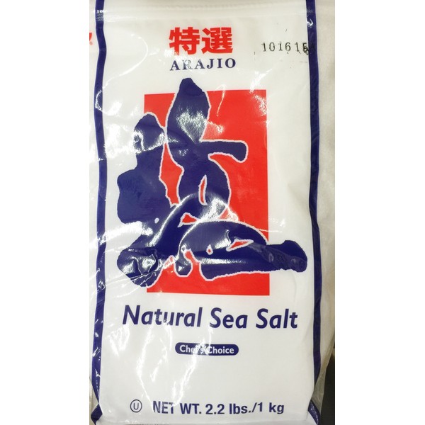 2.2 Pounds Arajio Natural Sea Salt by JFC (One Bag Per Order)