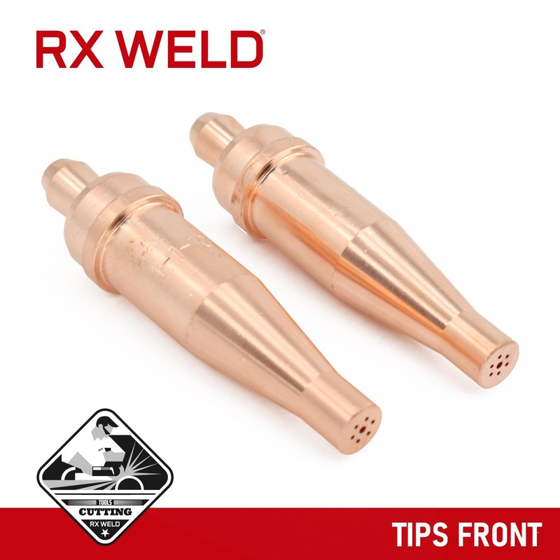 RX WELD 1-1-101 Acetylene Cutting Torch Tips, Fit V-Style Heavy