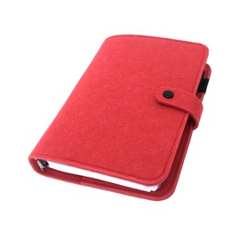 A5 Felt Binder with pages & Binder Pocket Set Red BW