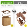 Greenstell Laundry Hamper with lid, No Install Needed, 110L Wicker