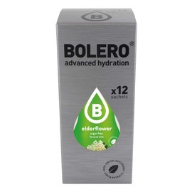 Bolero- Sugar Free Drink Mix Packets Elderflower Fruit Flavors | Powdered Flavored Water Packets | 12 Large Sachet On The Go Packets