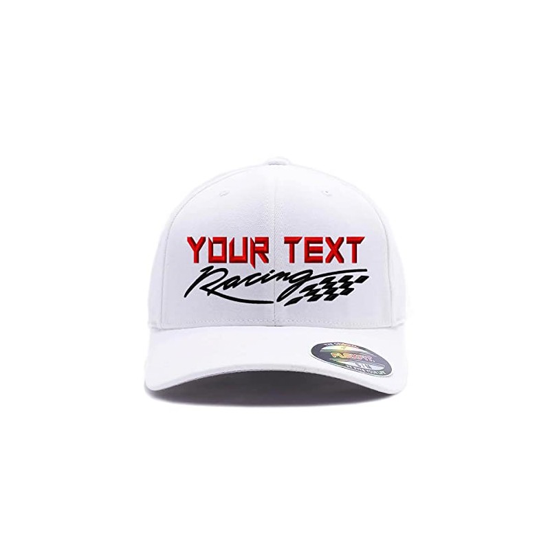 Custom Embroidered Racing Flex Wooly Combed Baseball Hat. Your Racing