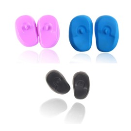 3 Pairs Creative Soft Plastic Earmuffs Avoid stains Ear Cover Protector Hairdressing Ear Caps Beauty Tool for Hair Dyeing with Baked Oil (Color Random)