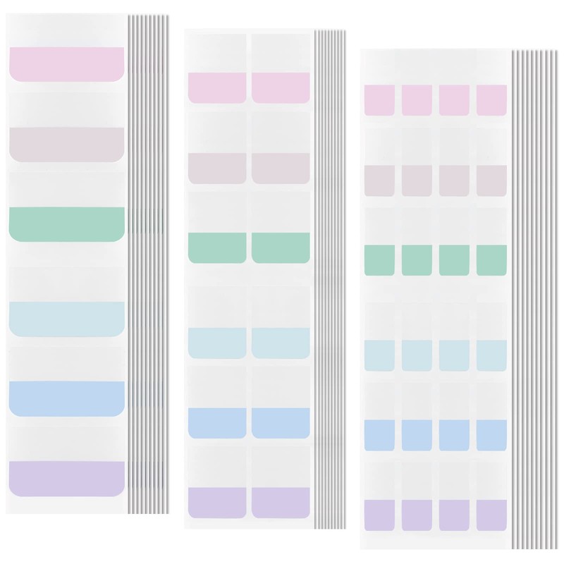 AVECMOI 420 Pieces Sticky Index Tabs, 3 Sizes Bright Colour