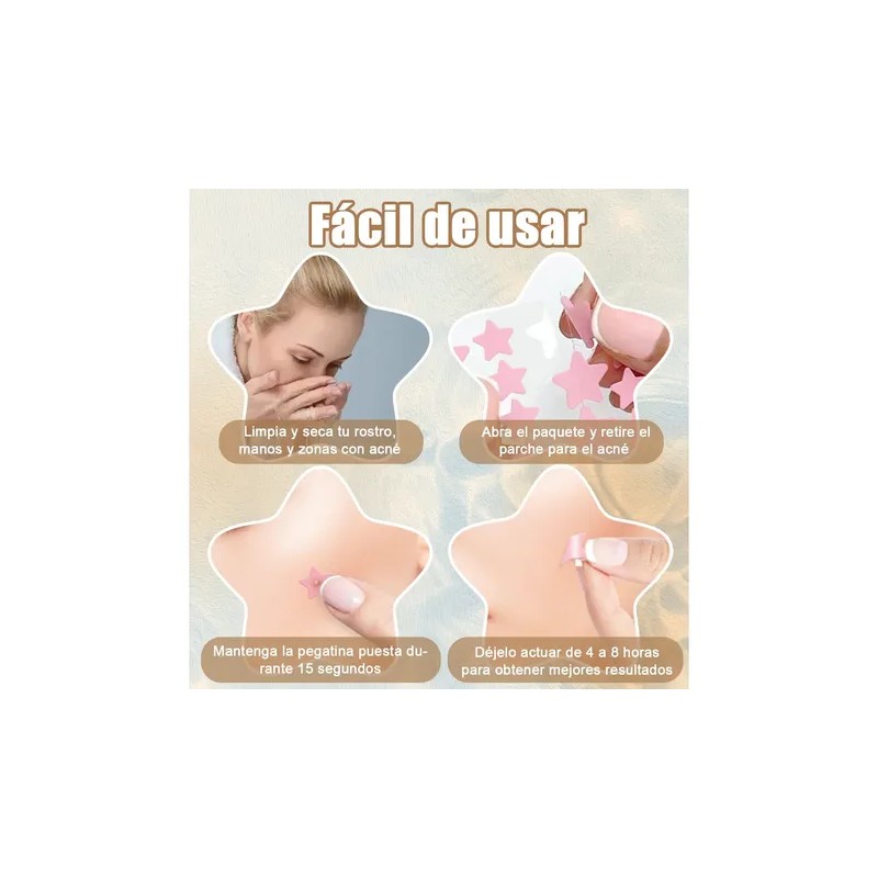 432pzs Parches Estrella Star Anti Acne Espinillas Granos
