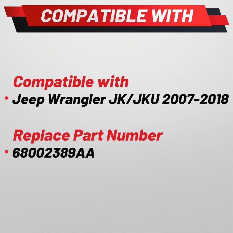 68002389AA Upgraded Windshield Wiper Arm Compatible with Jeep Wrangler JK
