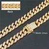 Dog Chain Diamond Cuban Collar Walking Metal Chain Collar with