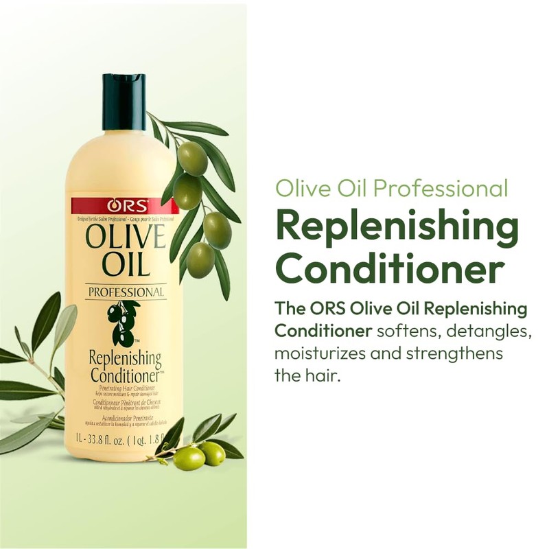 ORS Olive Oil Professional Replenishing Conditioner 33.8 Ounce (Pack of