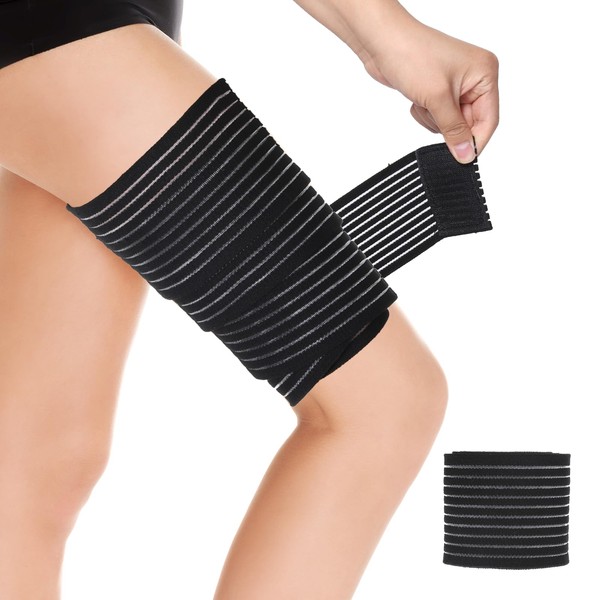 2 Pcs Extra Long Elastic Knee Wrap Compression Bandage for