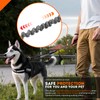 IronSeals 5.2-6 Ft Retractable Reflective Dog Leash Strong Bungee Shock