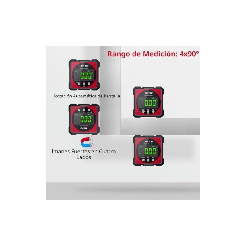 XUNTOP - Caja de nivel digital de ángulo de carga