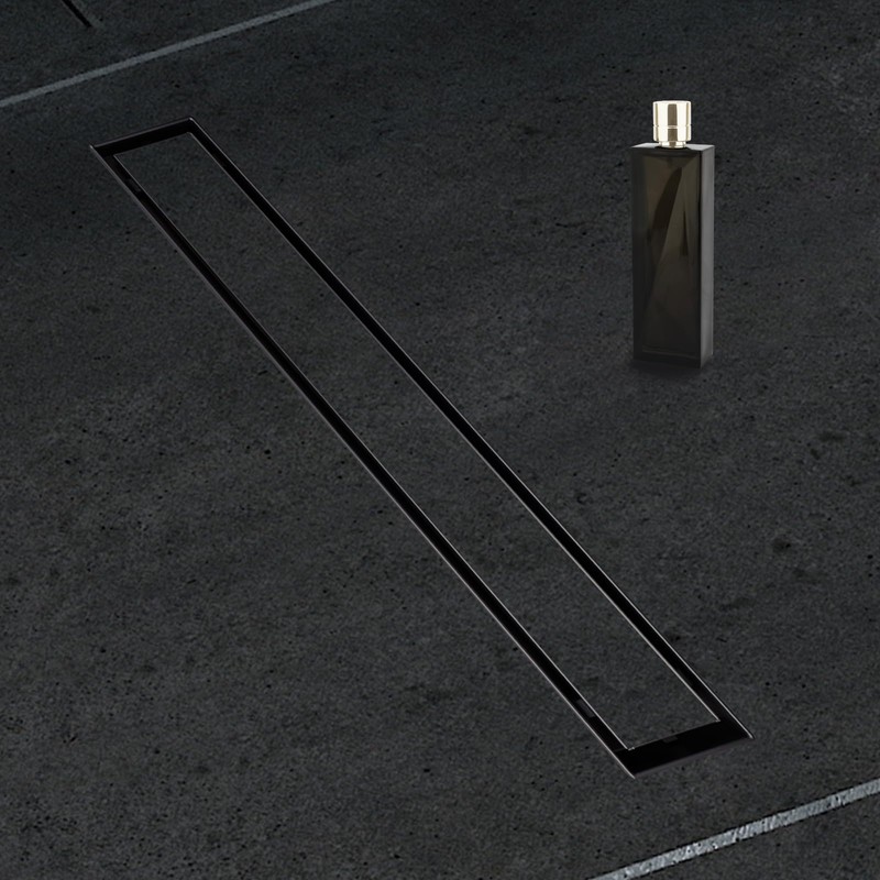 24 Inch Linear Shower Drain Matte Black Floor Drain for