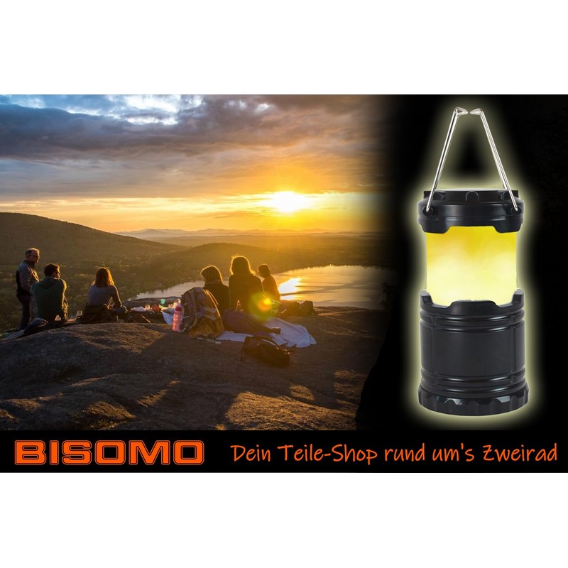 Outdoor Camping Lantern, Flame Effect or White Light, Diameter 87