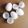 JIHUOO 50 Pcs Empty Plastic Easter Eggs White Blank Easter