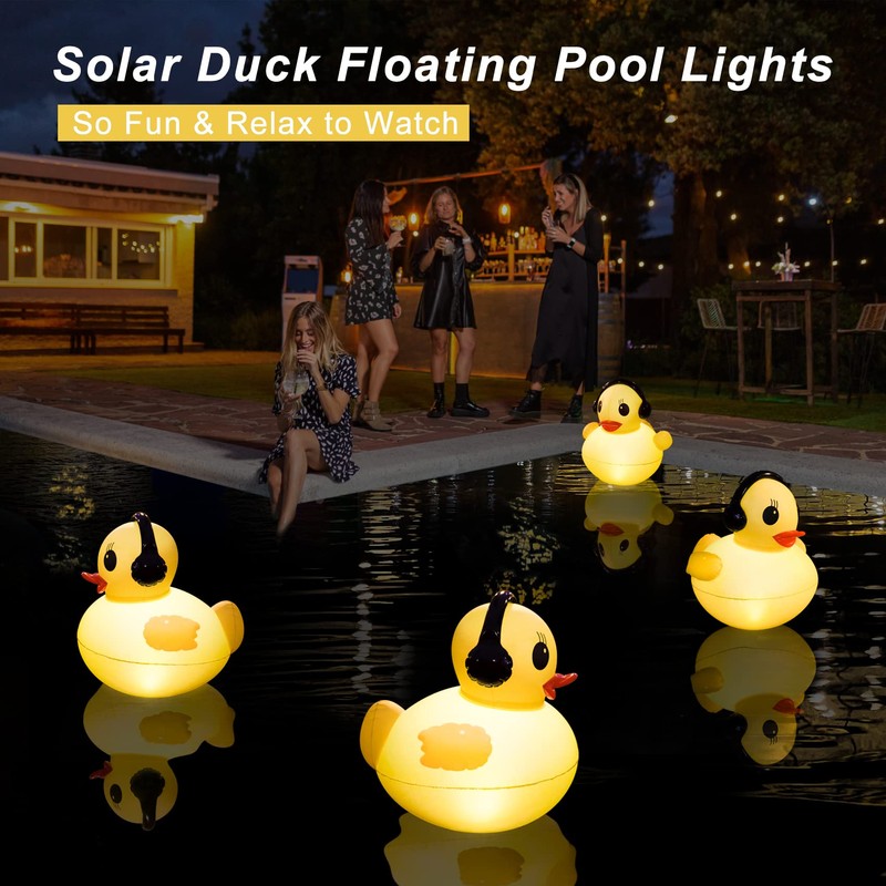 Floating Solar Pool Lights, 16 inch Waterproof Pool Lights that