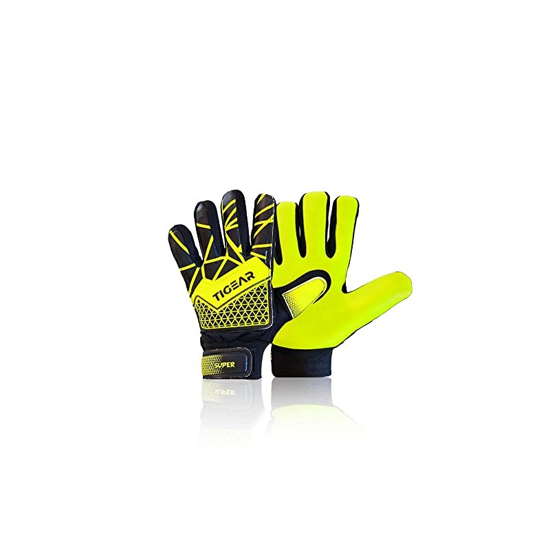 TIGEAR Junior Goalkeeper Gloves with Super Grip Latex & Palm
