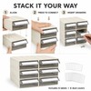 6-Pack Stackable Plastic Desktop Parts Storage Drawers with Labels