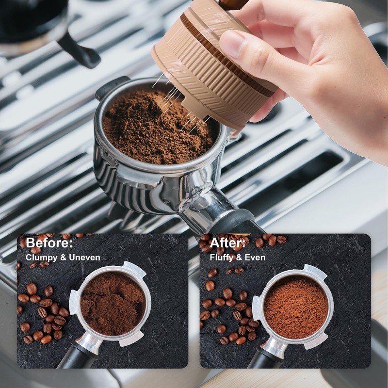 ShanSon WDT Espresso Tool with Brush Base Coffee Powder Distributor