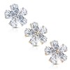 FIFTH CUE 14G Five Pear CZ Flower 316L Surgical Steel