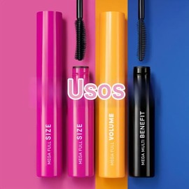 Esika Mega - Máscara de volumen completo, color negro