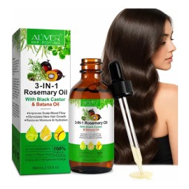 Aceite 3 En 1 Romero Ricino Negro Batana Anticaída Capilar                                                                                            