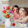 Flower Bouquet Building Set, Rose Tulips Flower Bouquet Building Kit,