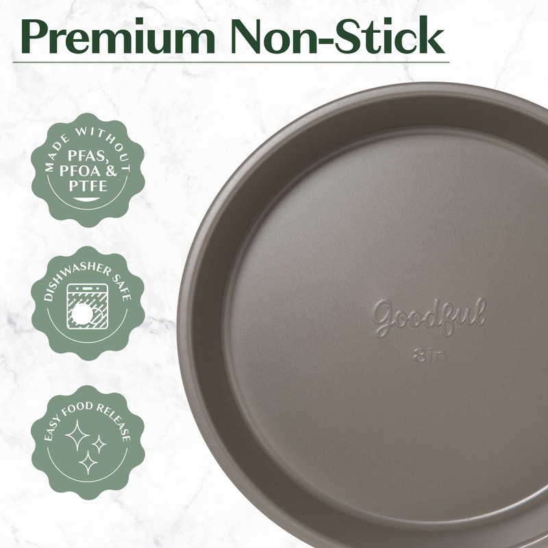 Goodful All-In-One Nonstick Bakeware Set, Stackable and Space Saving Design