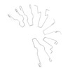 5ZHSFULLKIT Headlight Retaining Spring Clips for H1 H3 H4 H7,
