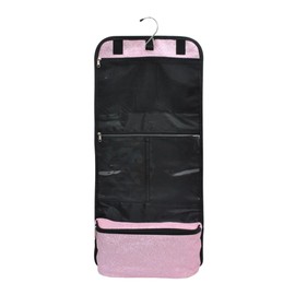 NGIL Glitter Travel Hanging Toiletry Bag for Cheerleaders and Dance Teams, Toiletry Organizer and Toiletry Bag for Women, Cosmetic Travel Bag(Glitter-Pink)