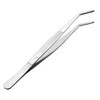 uxcell 8-Inch Stainless Steel Tweezers with Curved Serrated Tip Daily