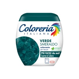 Coloreria Italiana Grey Colorante Tessuti e Vestiti in Lavatrice, Verde Smeraldo, 1 Confezione
