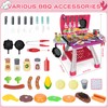 Kids Play Kitchen Toys, Kids BBQ Grill Kitchen Playset with