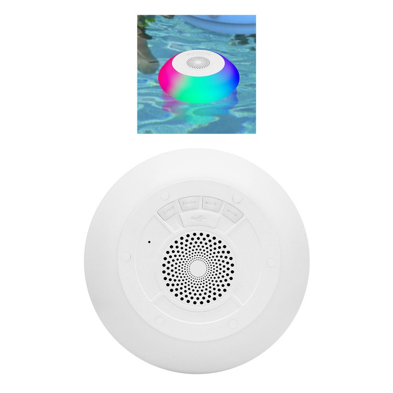 Floating Pool Speaker IPX7 Waterproof 360 Degree Stereo Sound Portable