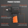 3/8 Inch Drive Lightweight Pneumatic Impact Wrench 690ft Lbs Nut
