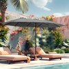 MFSTUDIO 15ft Double Sided Patio Umbrella with Base Included, Outdoor