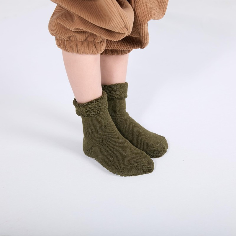 VWU Baby Toddler Kids Ankle Crew Socks with Grips Unisex