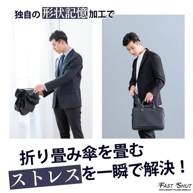 Nakatani Folding Umbrella, Shape Shape, Fast Shat, Solid Color, Hand