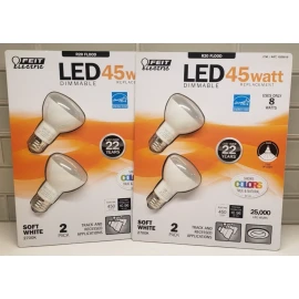 Feit LED Light Bulb 45 Watt R20 Flood Dimmable Soft White 2700K 450 Lumens 4 Pk