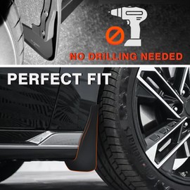 Muslogy Mud Flaps Splash Guards Compatible with 2024 2025 Hyundai Sonata Accessories Front and Rear Mudguards 4PCS ABS Material All Weather No Drilling Fender Kit with Hardware Accessories