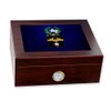 ExpressItBest Premium Desktop Humidor - Glass Top -US Army 136th