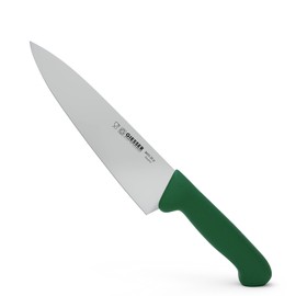 GIESSER seit 1776 - Made in Germany - Kochmesser grün, Basic Green, Klinge 20 cm, rutschfest, scharfes Küchenmesser spülmaschinenfest, rostfrei