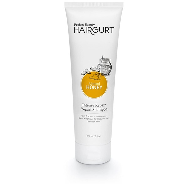 Hairgurt Natural Intense Repair Yogurt Shampoo For Women With Frizzy, Dry, Damaged Hair. For The Appearance Of Noticeably Thicker, Fuller Hair. Even On Color Treated Hair. Sulfate-Free (237 ml / 8 oz)