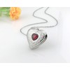 Birthstones Locket Necklace that Holds Pictures Love Heart Photo Locket